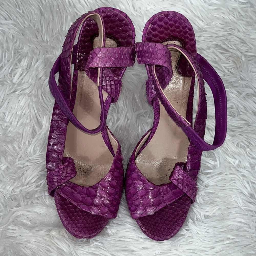 Chloe Purple Python Heels - image 4